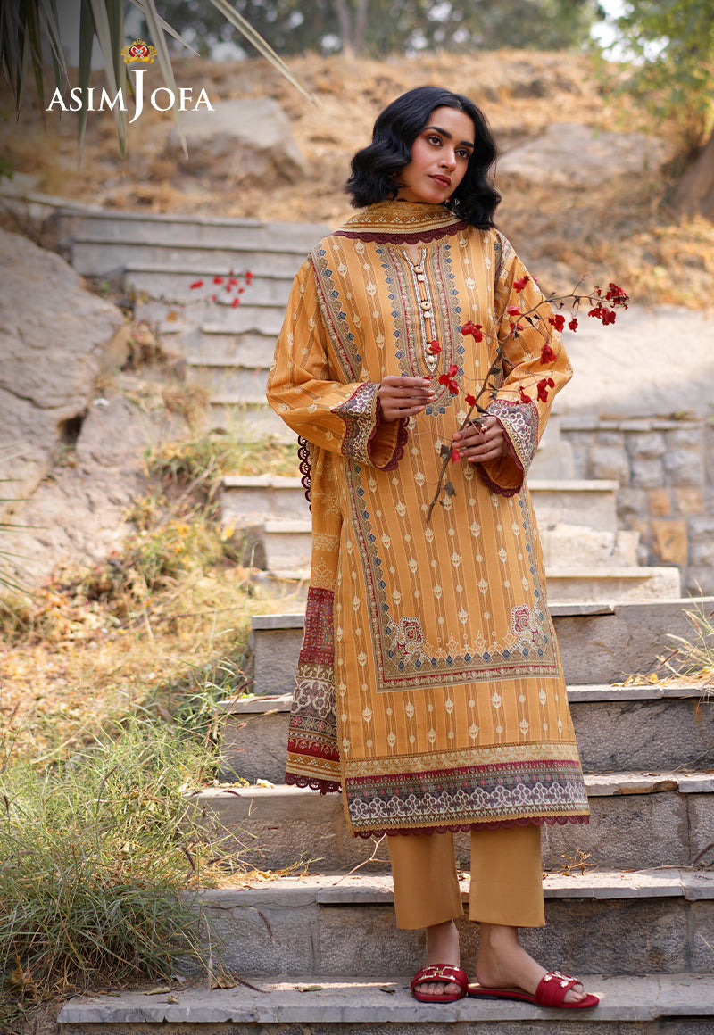 AJUUB-07 Printed Lawn 3 Pcs