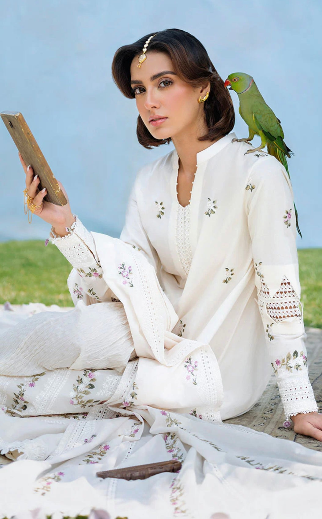 PETAL PARADISE-3PC EMBROIDERED LAWN SUIT