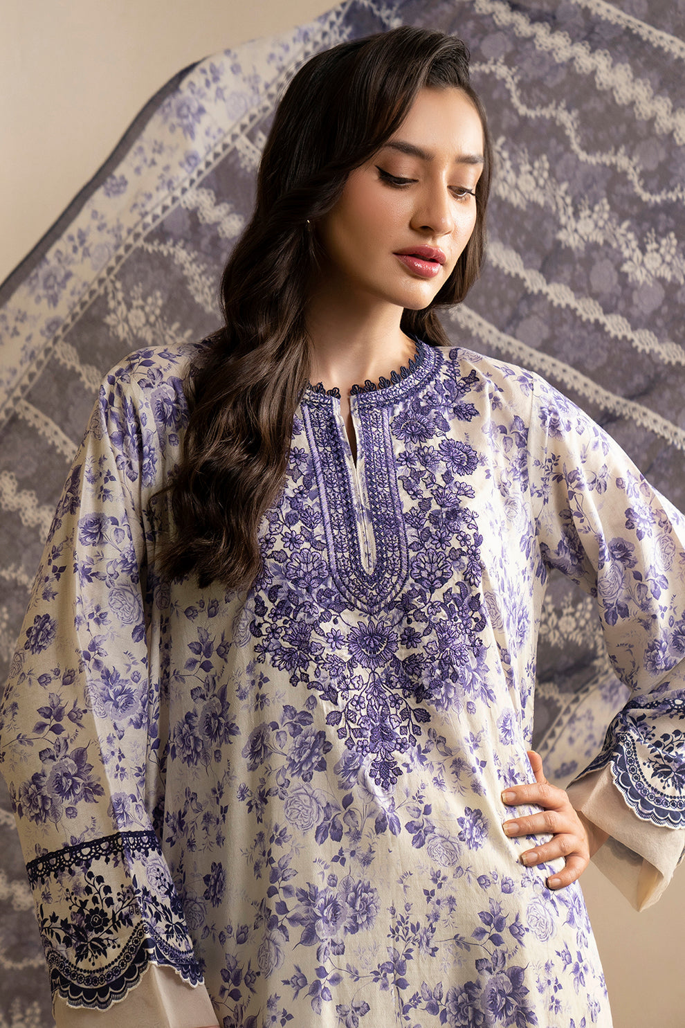 Embroidered Shirt Shalwar Dupatta - 0593