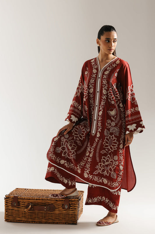 ETHNC WOMEN EMBROIDERED SUIT