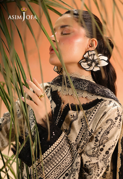 AJUBU-18 Printed Embroidered Lawn 2 Pcs