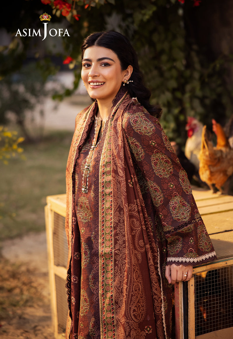 AJUBJ-23 Printed Lawn 3 Pcs