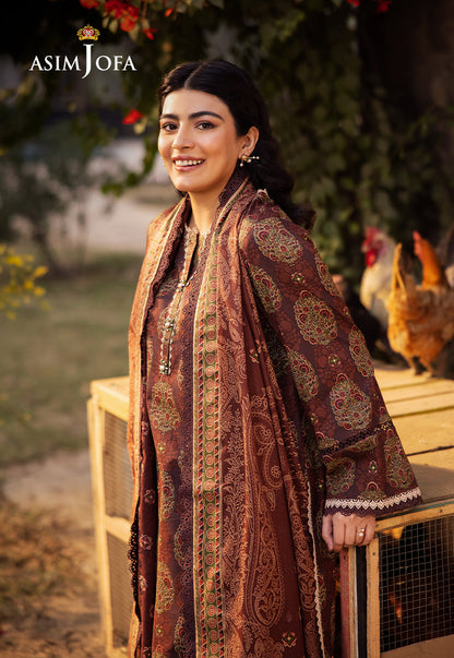 AJUBJ-23 Printed Lawn 3 Pcs