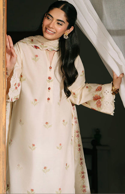 SUNSET ORCHARD-3PC EMBROIDERED CAMBRIC SUIT