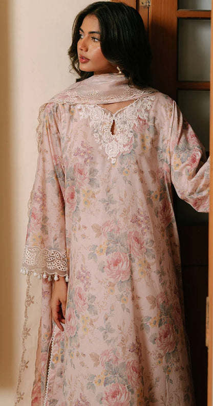 PINK CARNATION-3PC PRINTED CAMBRIC SUIT