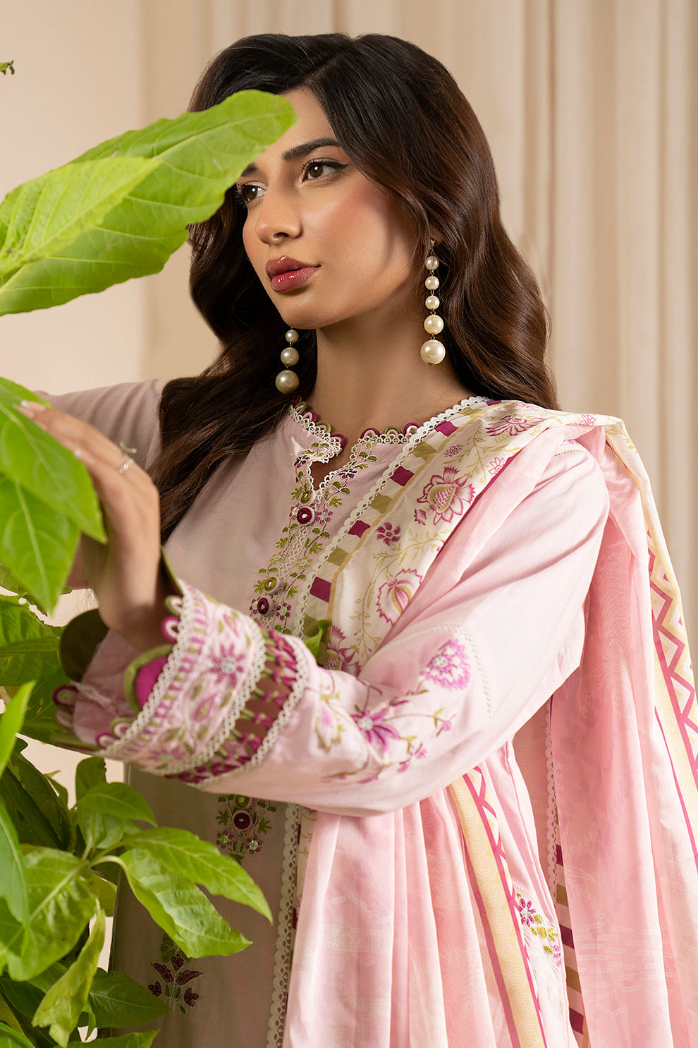 Embroidered Shirt Shalwar Dupatta - 0357