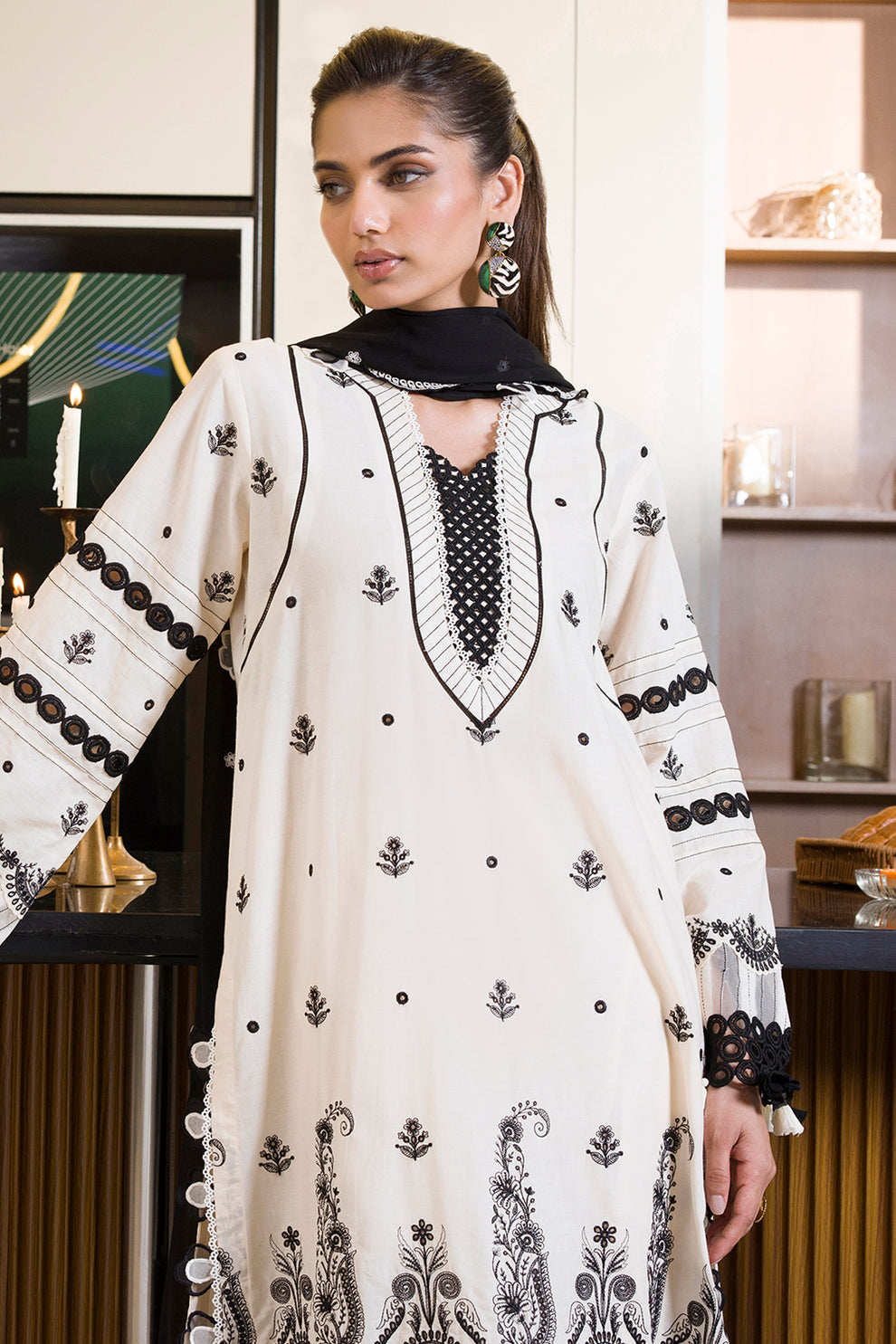 Embroidered Shirt Shalwar Dupatta - 0071