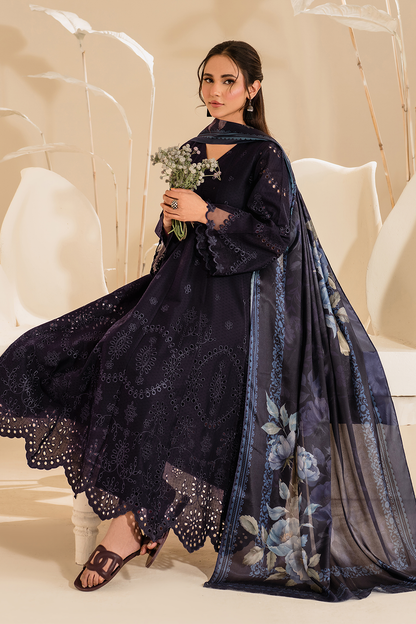 IZNIK UE-427 EMBROIDERED TEXTURED LAWN