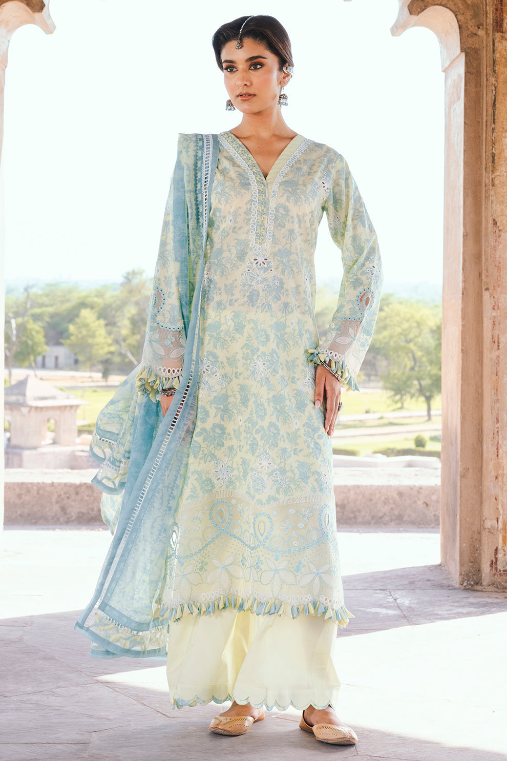 Embroidered Shirt Shalwar Dupatta - 0809