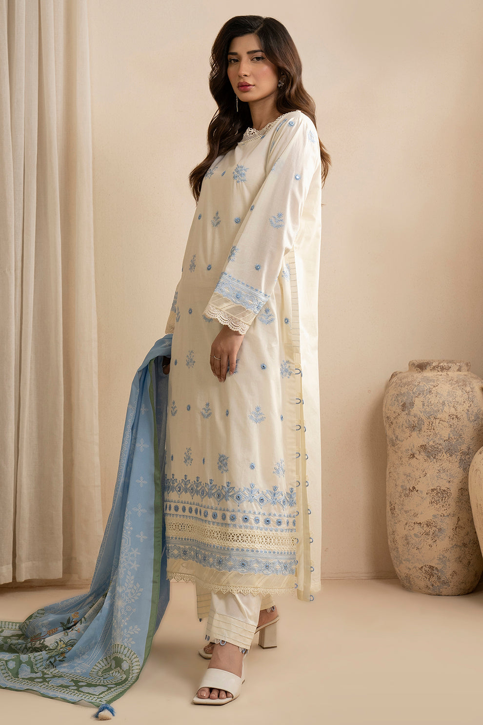 Embroidered Shirt Shalwar Dupatta - 0601