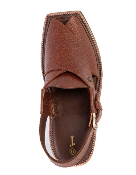 MAROON TEXTURED PESHAWARI CHAPPAL | JJFW-JPC-116-KC