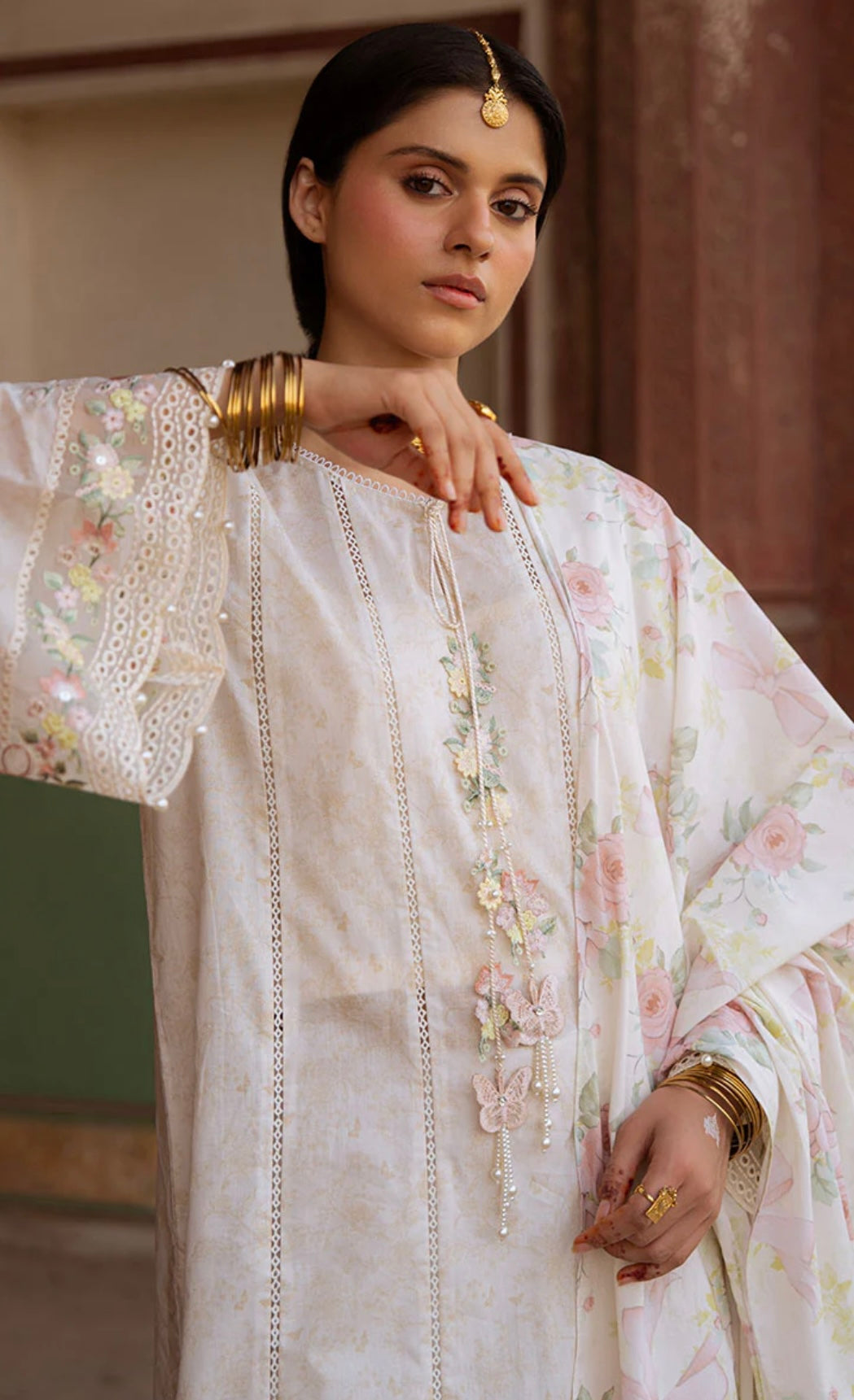 FLORAL GARLAND-3PC PRINTED LAWN SUIT