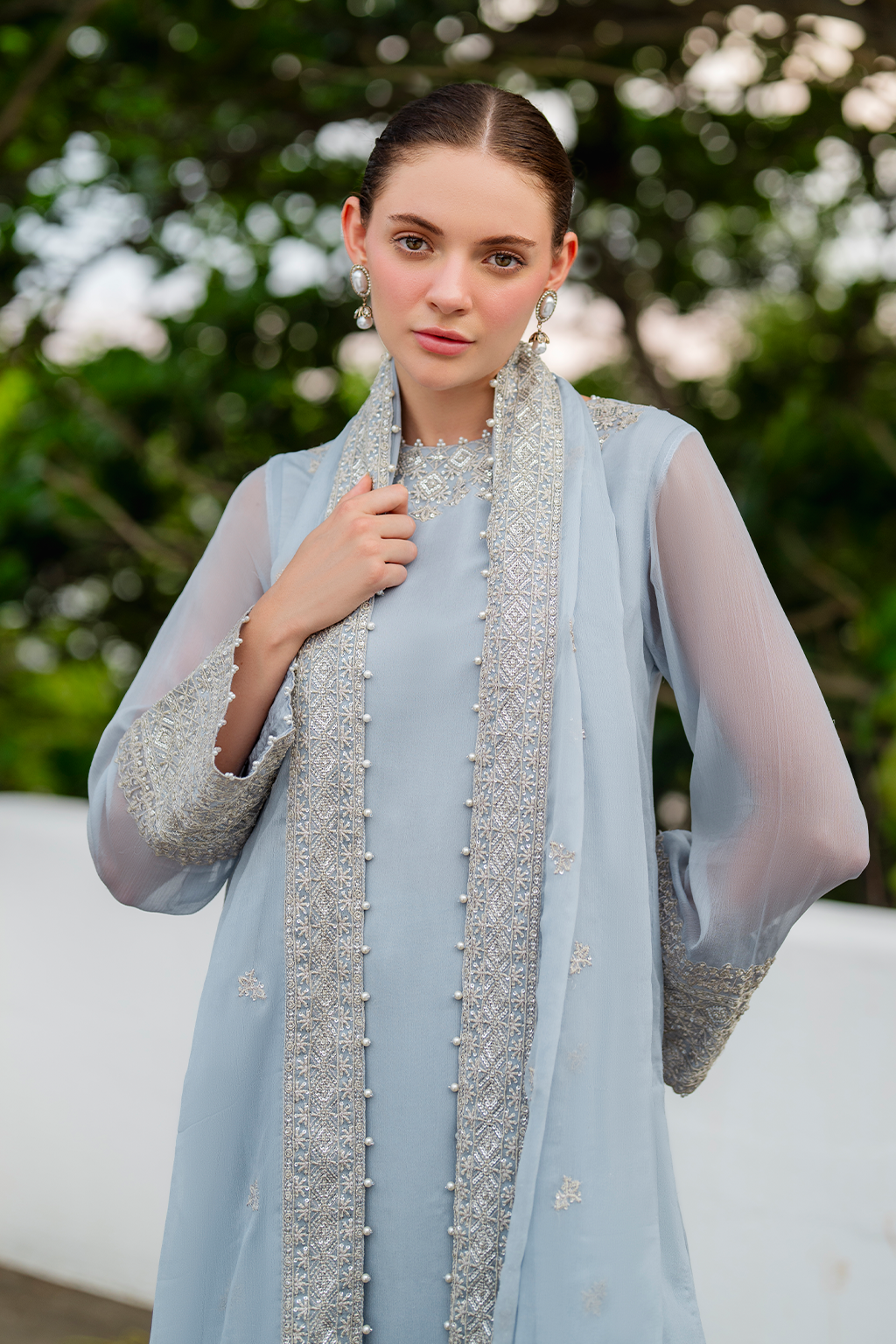 IZNIK CC-70 EMBROIDERED CHIFFON