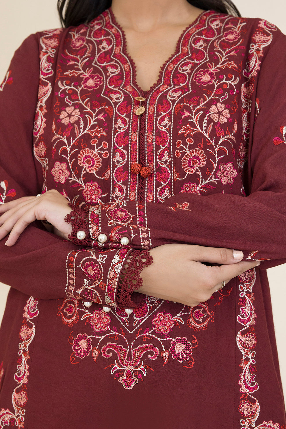 Embroidered Shirt Shalwar Dupatta - 0054