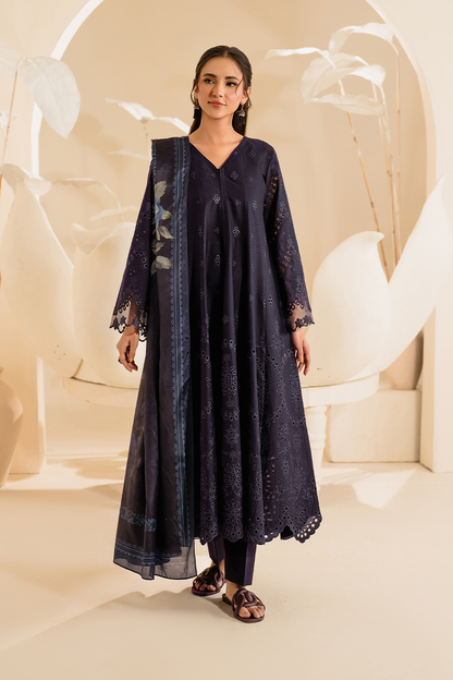 IZNIK UE-427 EMBROIDERED TEXTURED LAWN