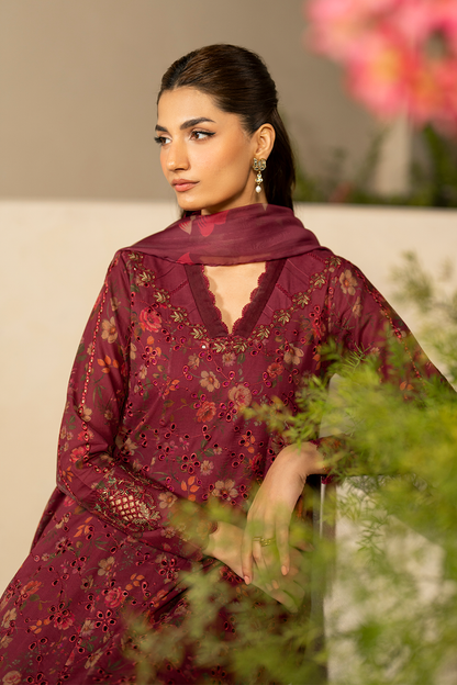 IZNIK EFL-10 EMBROIDERED LAWN