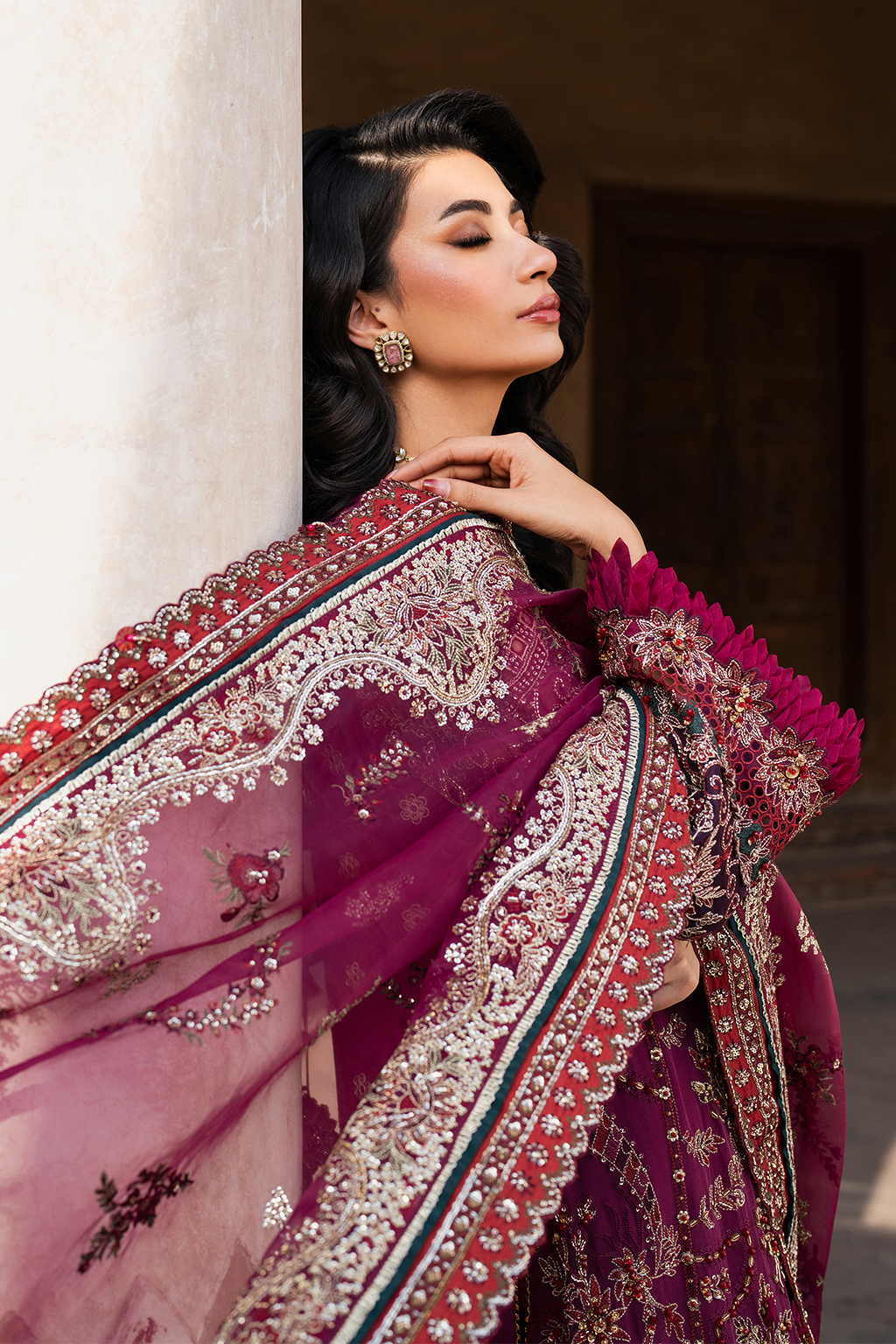 IZNIK ILC-04 EMBROIDERED CHIFFON