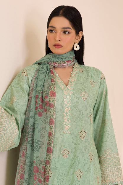Embroidered Shirt Shalwar Dupatta - 0056