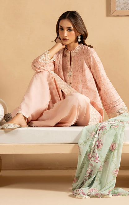 ROSE BLEND- 3PC EMBROIDERED LAWN SUIT