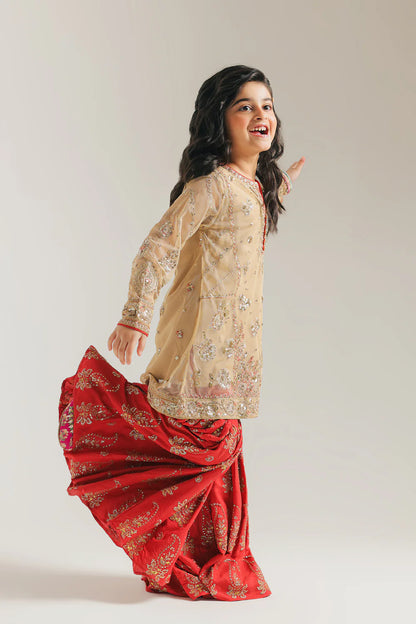 ETHNC GIRLS EMBROIDERED SUIT