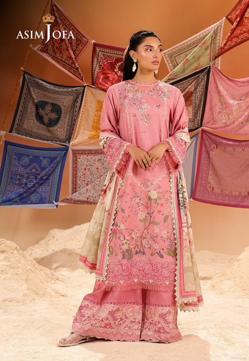 AJUBU-17 Printed Embroidered Lawn 2 Pcs