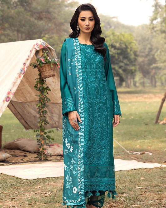 3-Piece Suit Embroidered Dhanak Chikankari