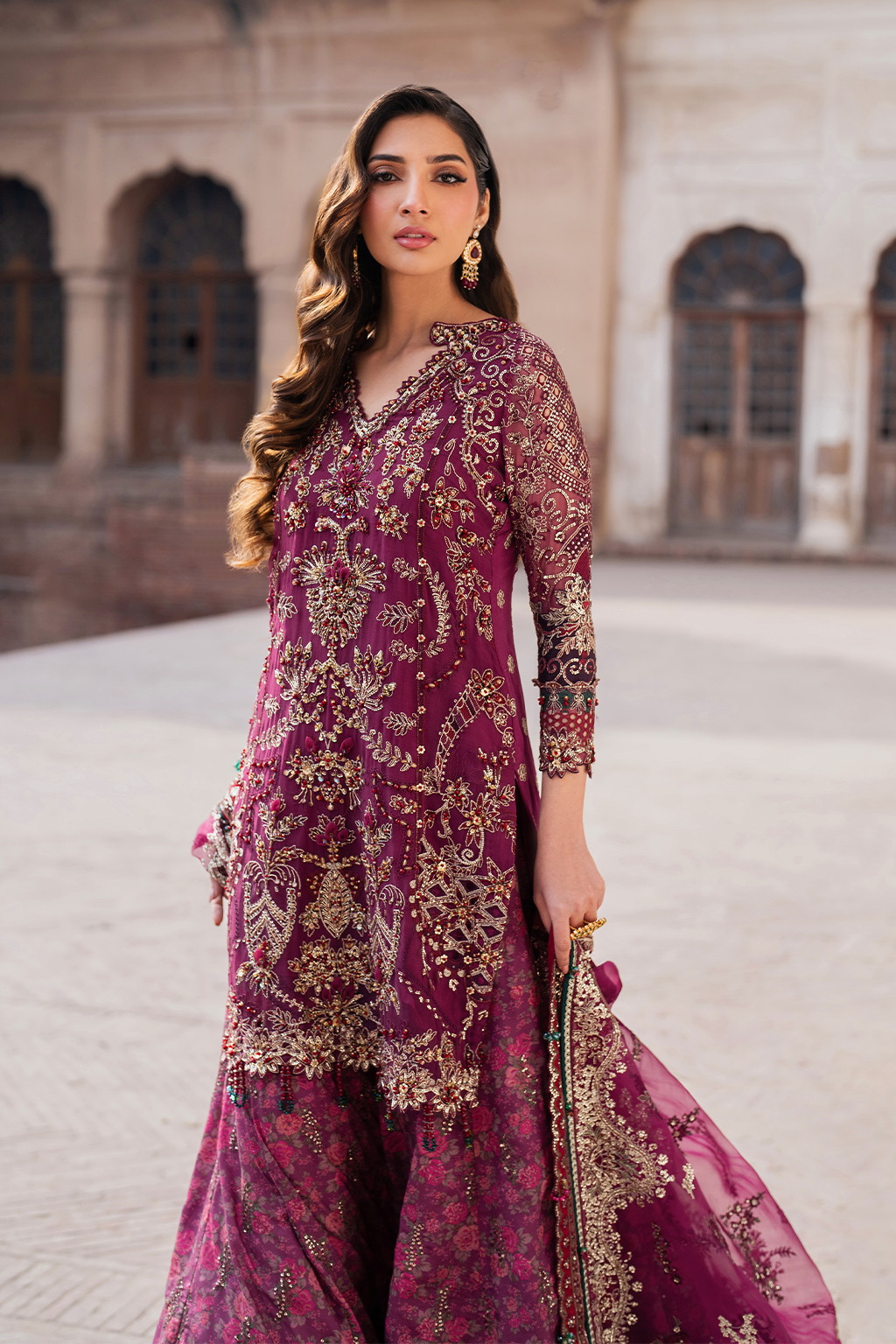 IZNIK ILC-04 EMBROIDERED CHIFFON