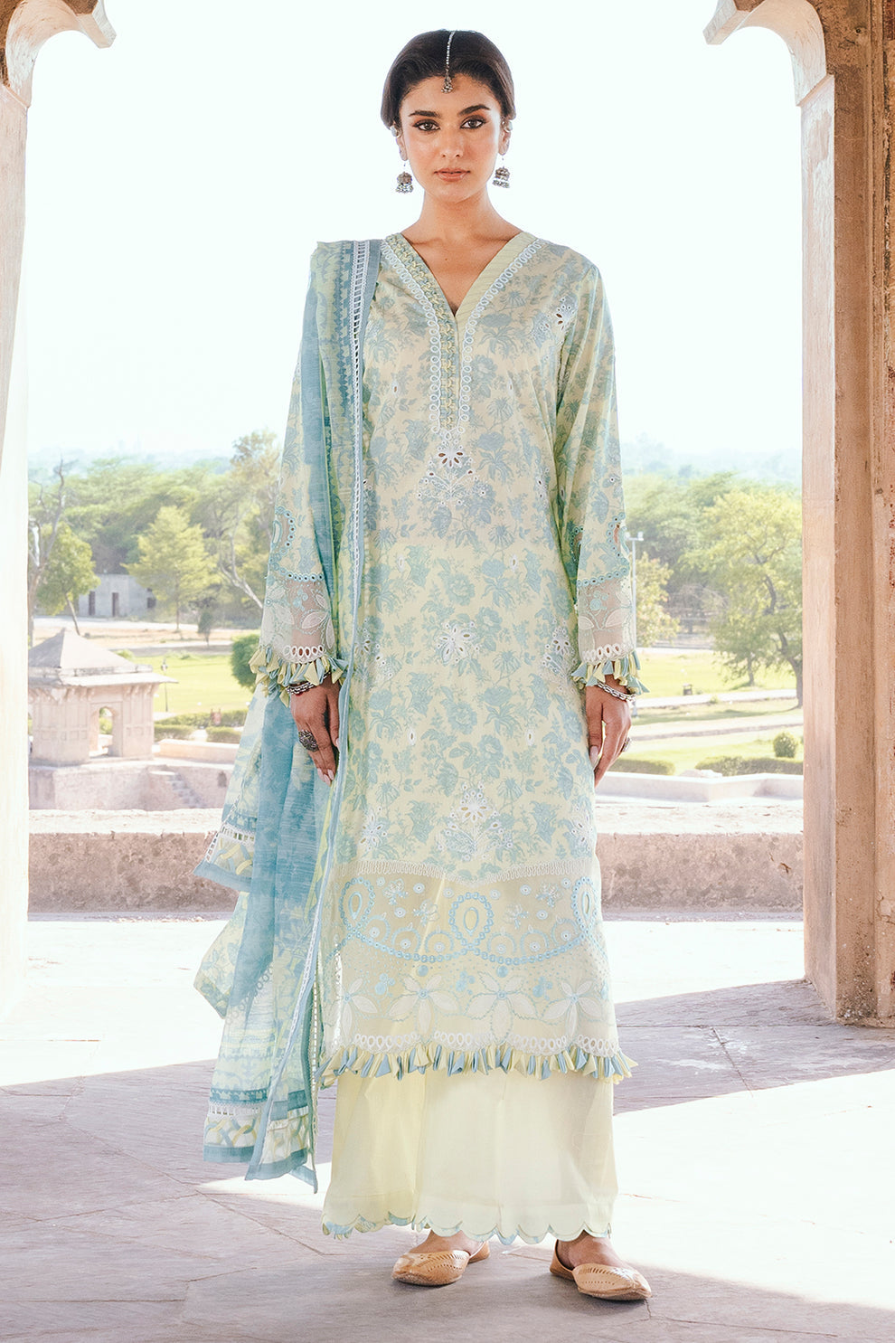 Embroidered Shirt Shalwar Dupatta - 0809