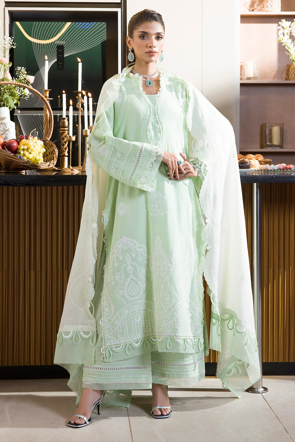 Embroidered Shirt Shalwar Dupatta - 0070