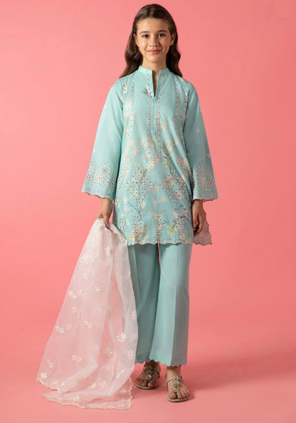 SANA SAFINAZ GIRLS Stitched Kids Embroidered Lawn Suit