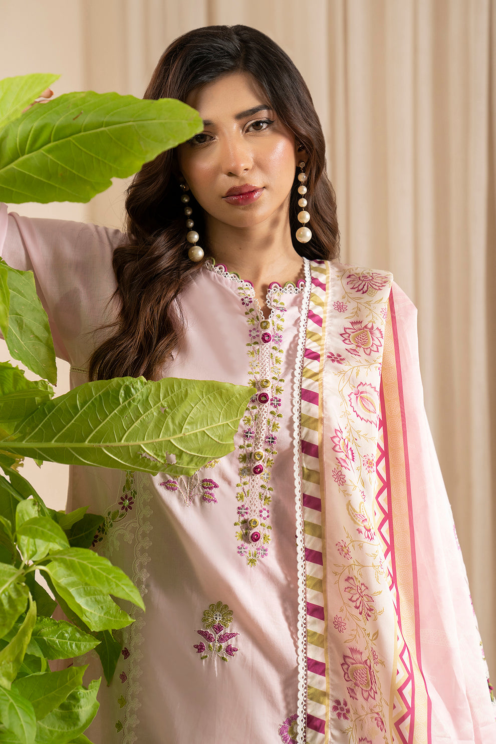 Embroidered Shirt Shalwar Dupatta - 0357