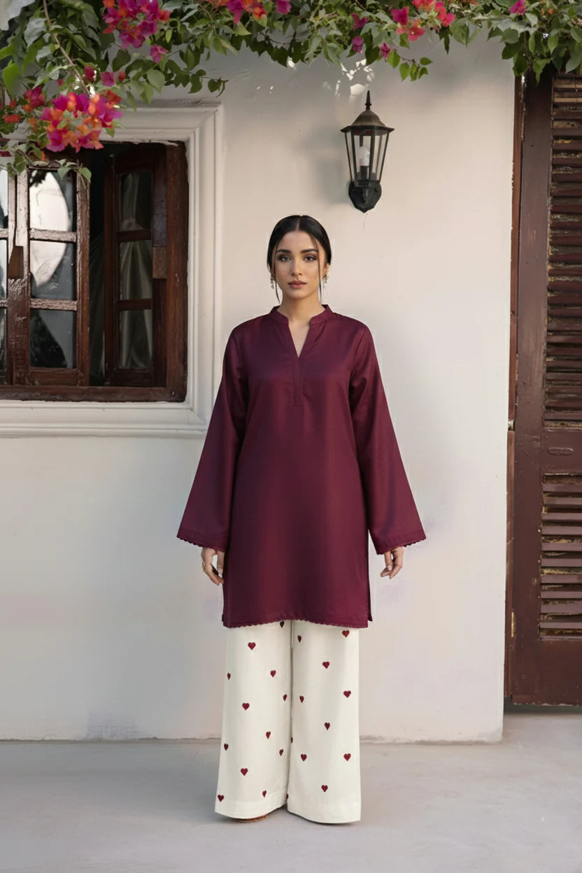 2PC EMBROIDERED LAWN