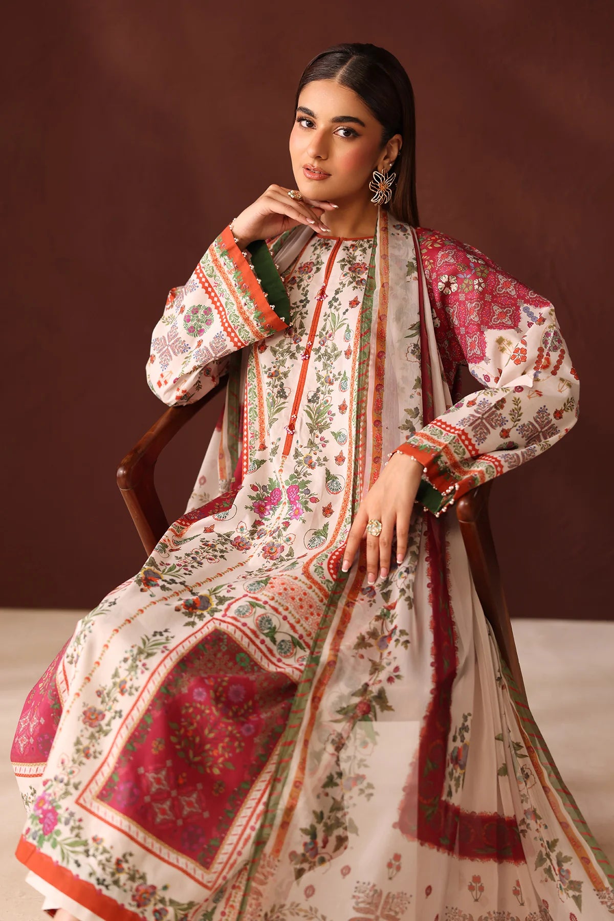Digital printed lawn SF-4480