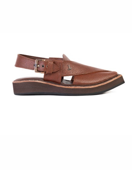 MAROON TEXTURED PESHAWARI CHAPPAL | JJFW-JPC-116-KC