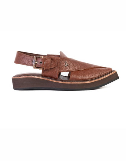 MAROON TEXTURED PESHAWARI CHAPPAL | JJFW-JPC-116-KC