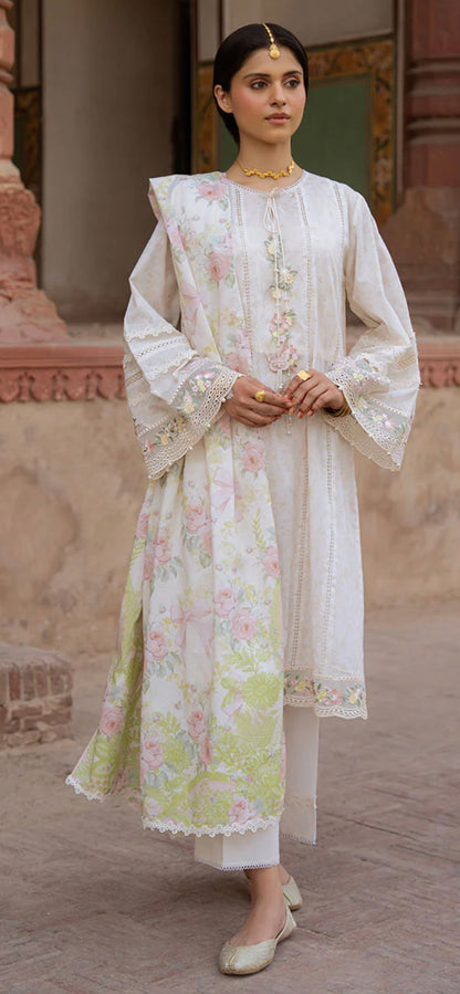 FLORAL GARLAND-3PC PRINTED LAWN SUIT