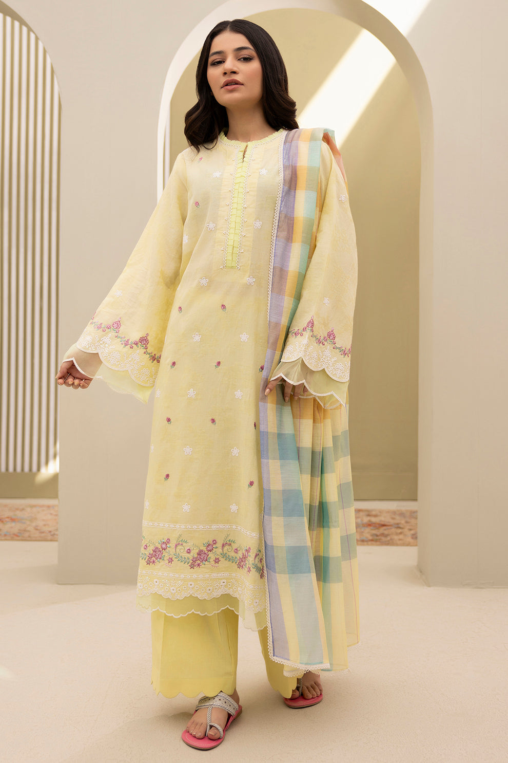 Embroidered Shirt Shalwar Dupatta - 0283
