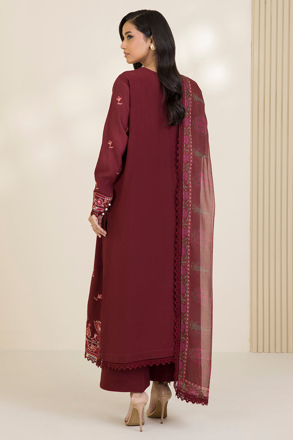 Embroidered Shirt Shalwar Dupatta - 0054