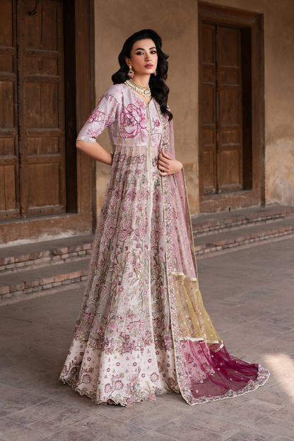 IZNIK ILC-08 EMBROIDERED PRINTED SILK