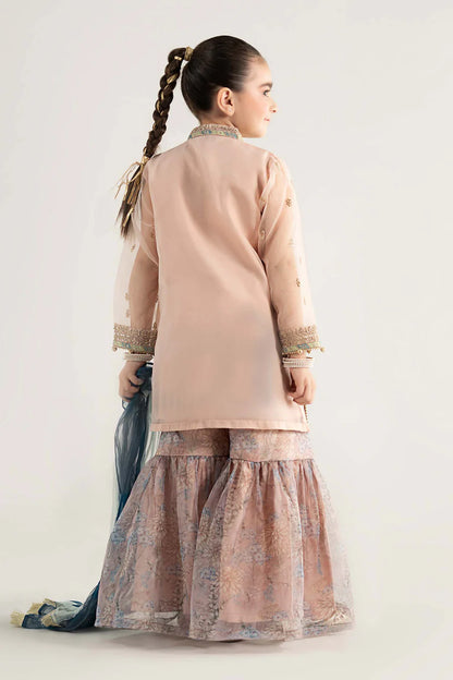 MARIAB GIRLS 3 Piece Embroidered Poly Organza Suit