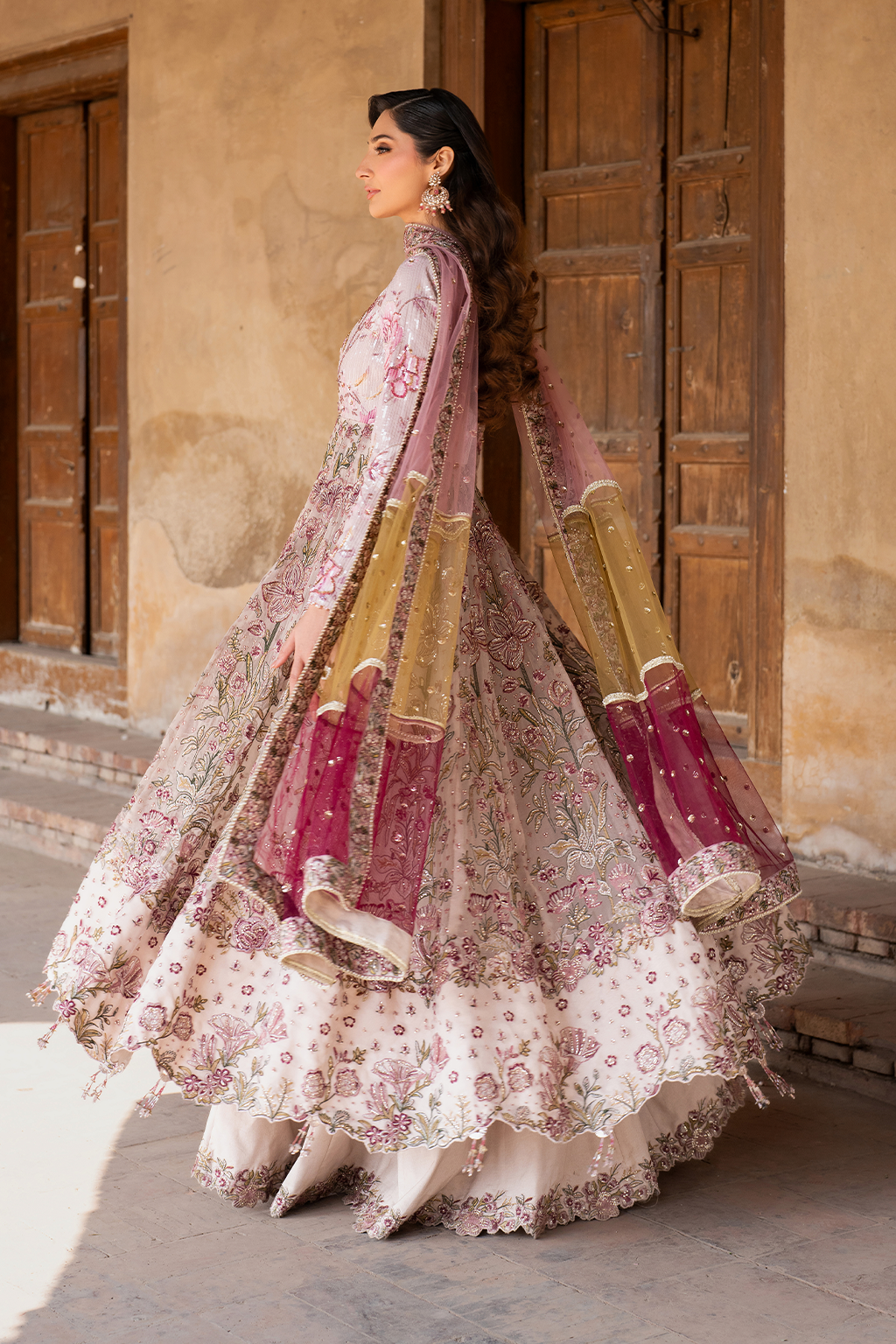 IZNIK ILC-08 EMBROIDERED PRINTED SILK