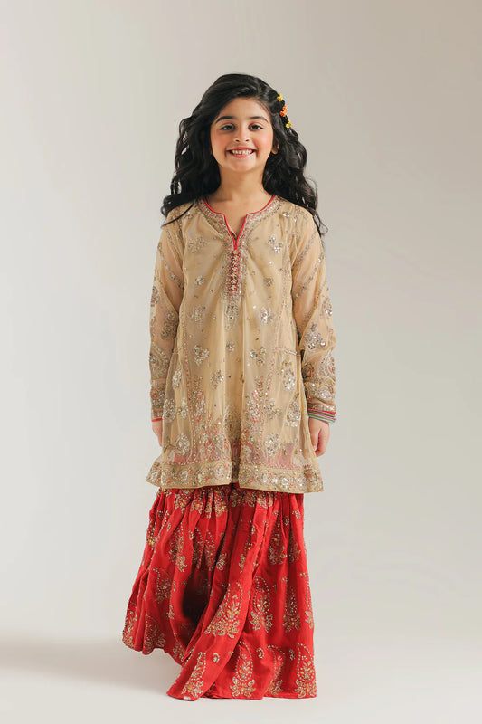 ETHNC GIRLS EMBROIDERED SUIT