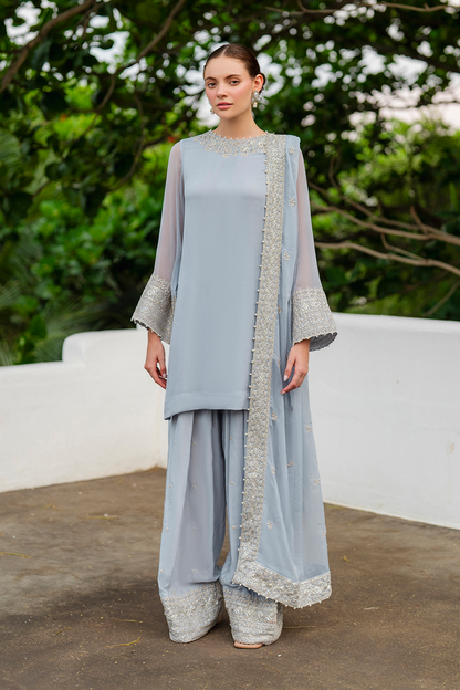 IZNIK CC-70 EMBROIDERED CHIFFON