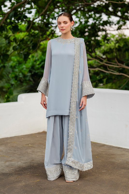 IZNIK CC-70 EMBROIDERED CHIFFON