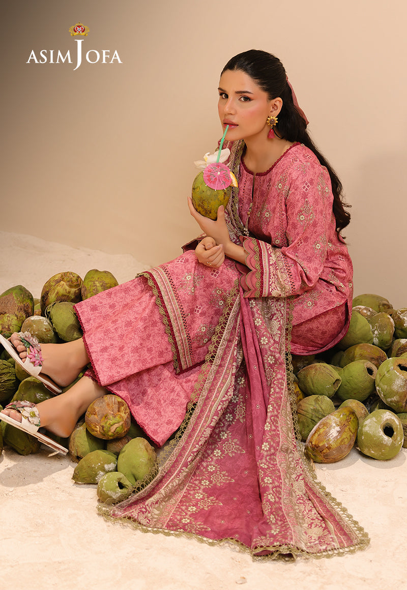 AJUBU-28 Printed Lawn 3 Pcs