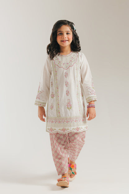 ETHNC GIRLS EMBROIDERED SUIT