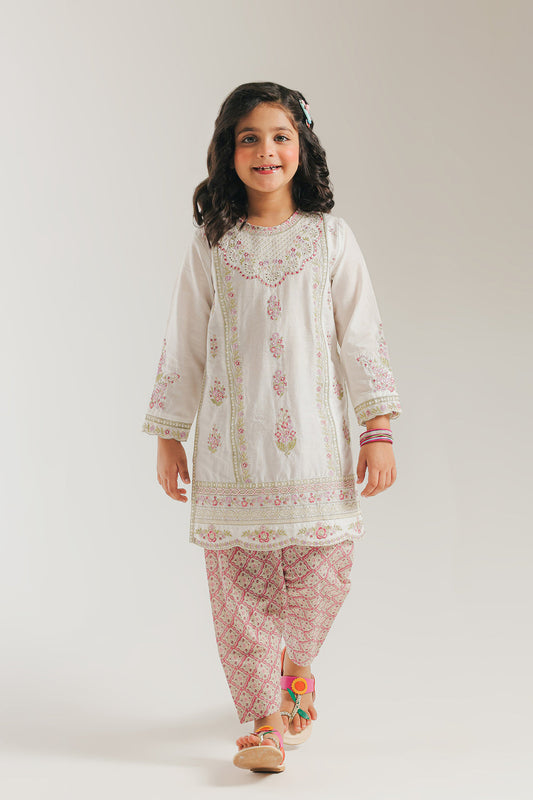 ETHNC GIRLS EMBROIDERED SUIT