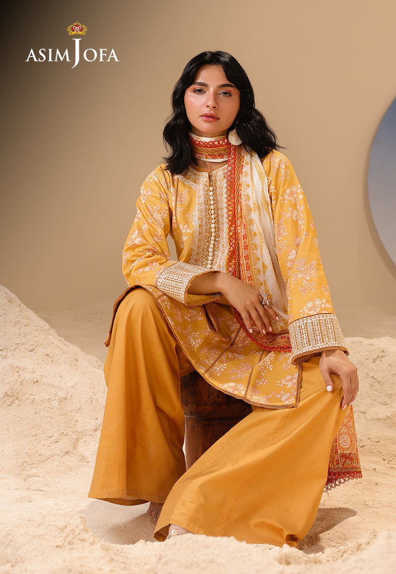 AJUBU-22 Printed Embroidered Lawn 3 Pcs