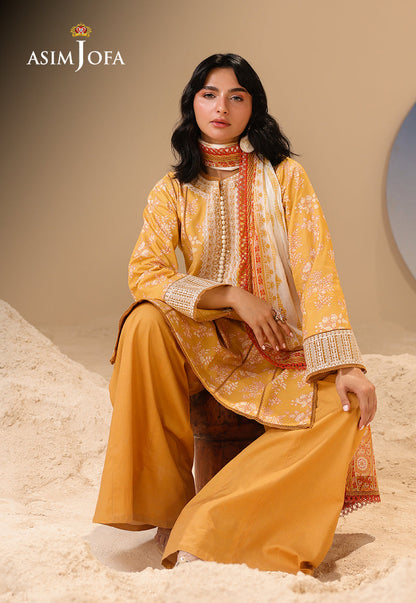 AJUBU-22 Printed Embroidered Lawn 3 Pcs