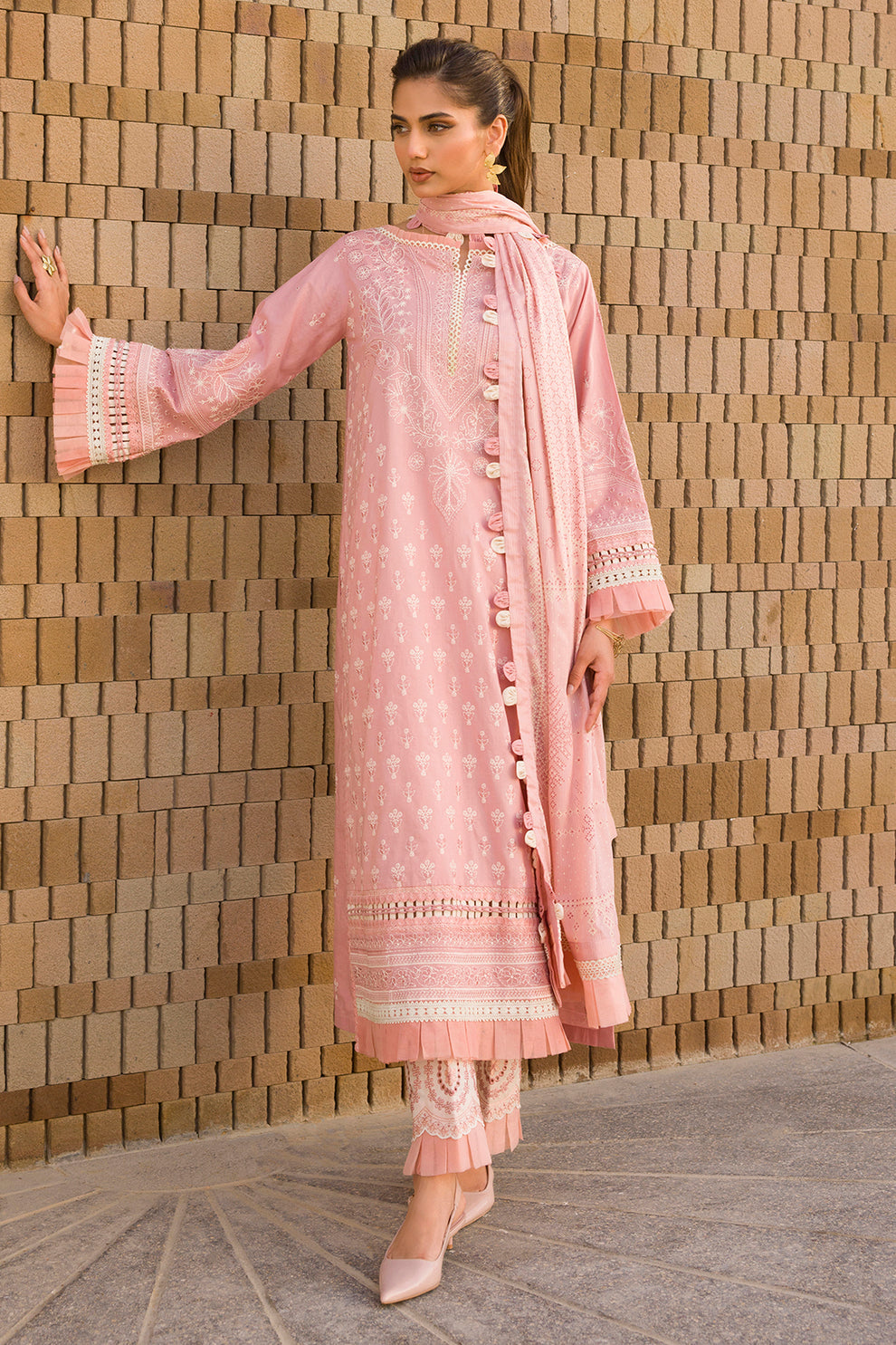 Embroidered Shirt Shalwar Dupatta - 0072